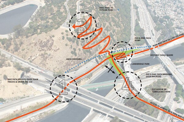 How the bridge park would connect to nearby attractions