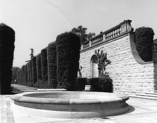 'Cyprus Lane' at Greystone, ca. 1928 | Security Pacific National Bank Collection, Los Angeles Public Library