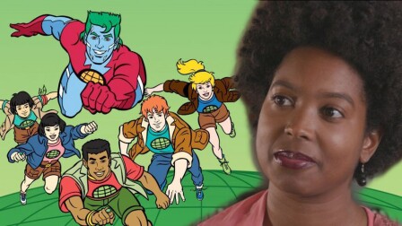 Nikki  Silvestri and Captain Planet