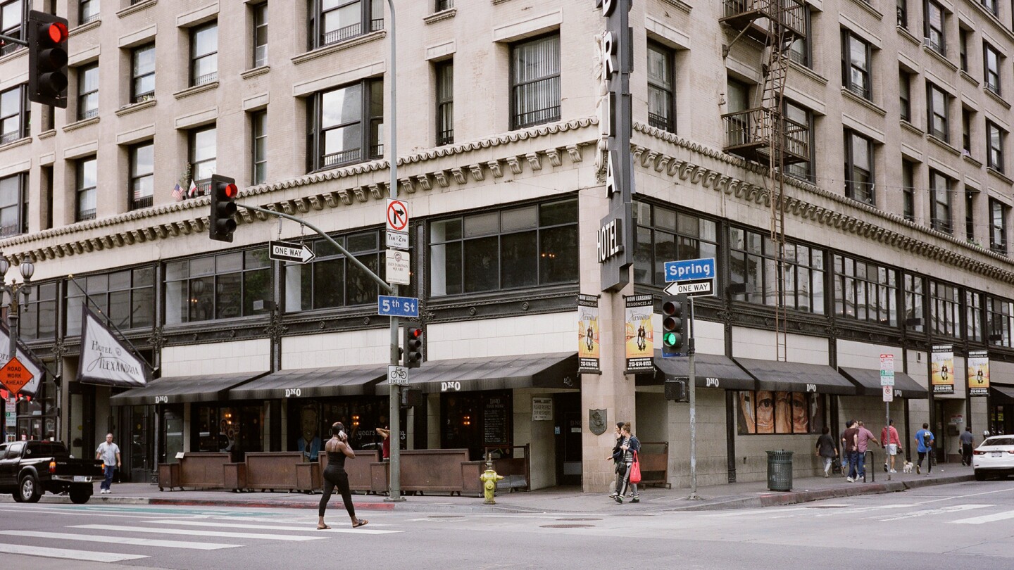 SW Corner of E. 5th Street & Spring Street