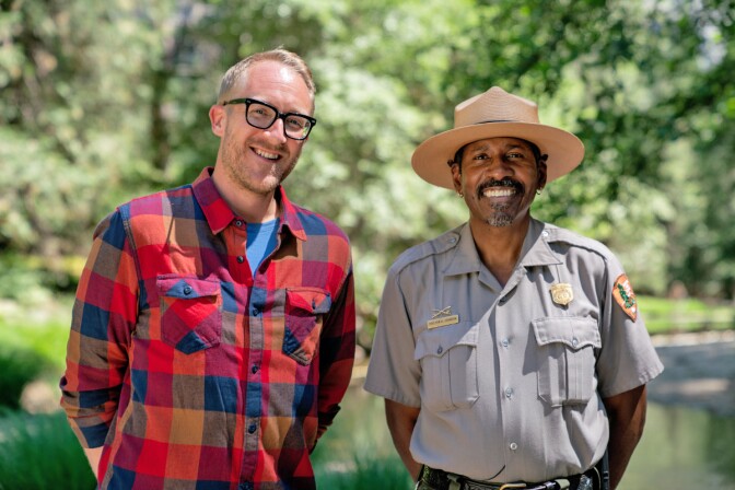 Me and National Parks Ranger Shelton Johnson