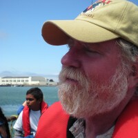 Joe Eaton on the traditional Pacific Islands voyaging canoe Uto Ni Yalo. | Veronica Sullivan