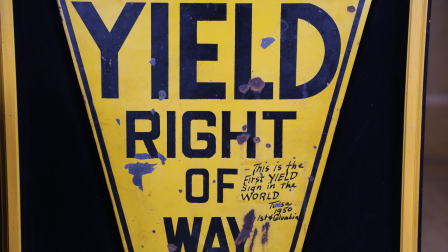 Appraisal: 1950 First "Yield" Sign with Documentation