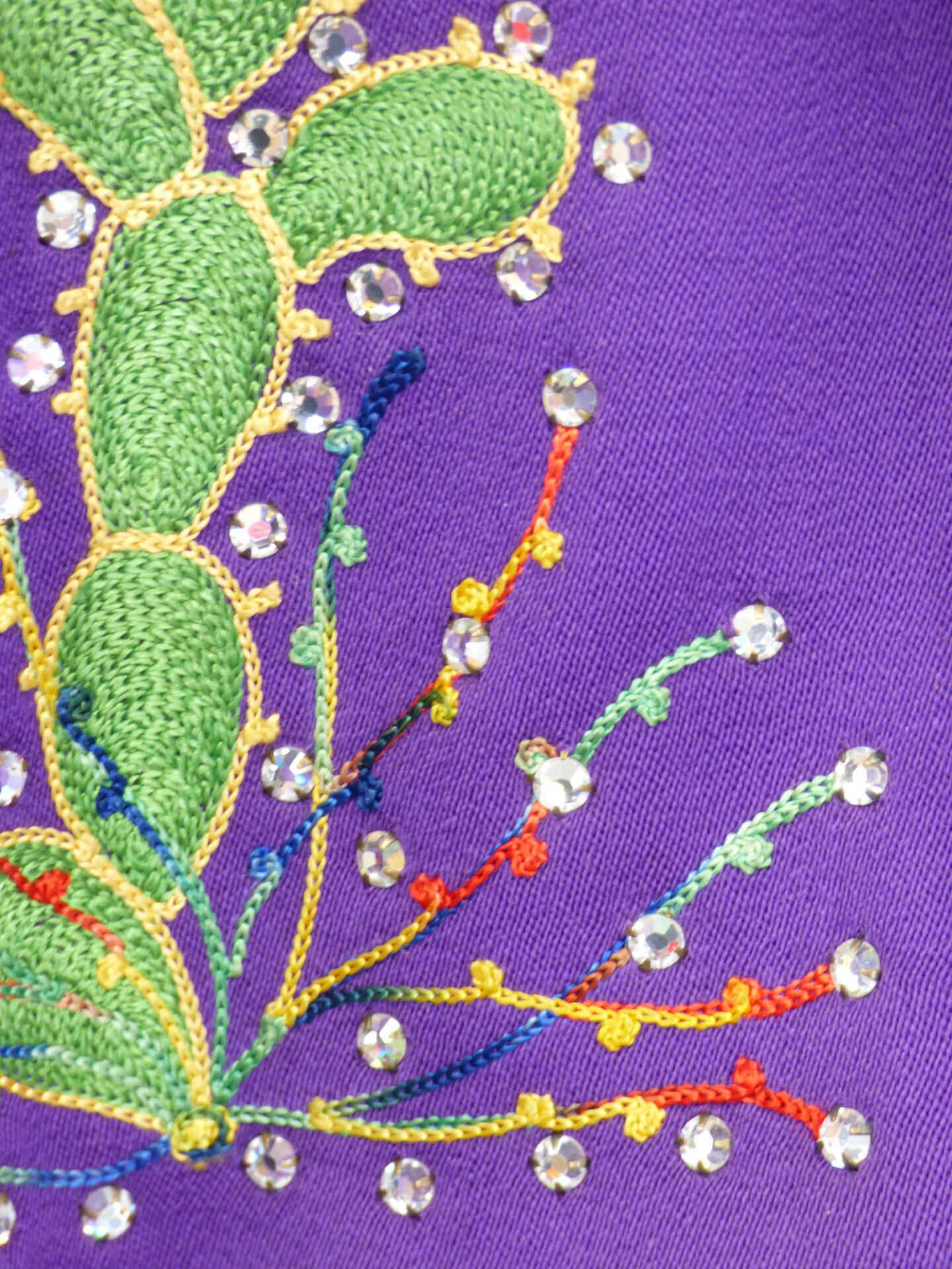 A detail of a Nudie suit showing embroidery on a cactus | Carren Jao