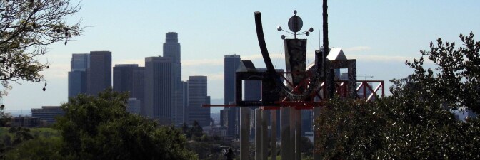 Elysian Park's "Frank Glass and Grace E. Simons Memorial Sculpture" by Peter Shire | Sandi Hammerlein