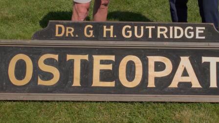 Appraisal: Osteopath Doctor's Double-sided Sign, ca. 1890