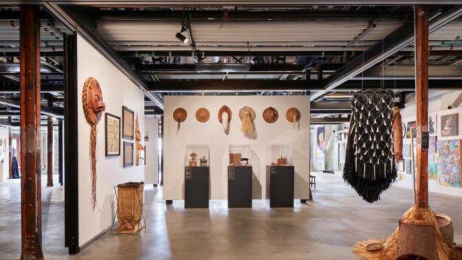 "yәhaw̓"curated by Asia Tail (Cherokee Nation), Tracy Rector (Choctaw/Seminole), and Satpreet Kahlon. ARTS at King Street Station, March 23–August 4, 2019 | Benjamin Benschneider