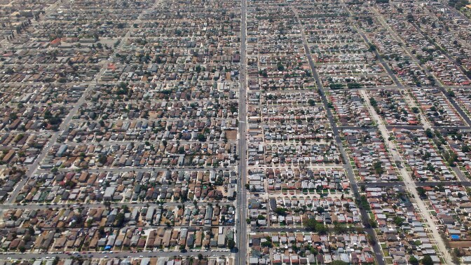 South Los Angeles Normandie Avenue Aerial