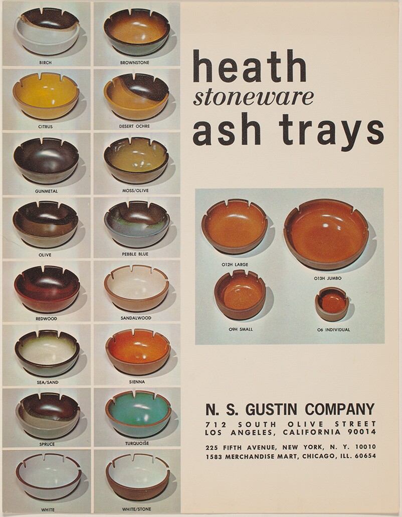 Brochure for Heath ashtrays | Courtesy of the Environmental Design Archives at UC Berkeley