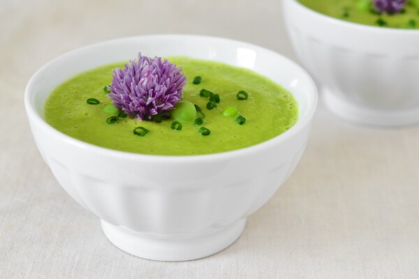 Fresh Snap Pea Soup