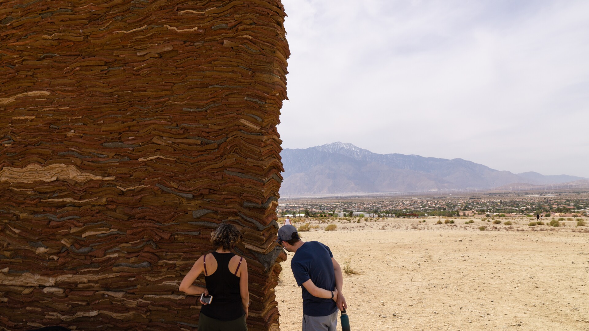 Zahrah Alghamdi's installation "What Lies Behind the Walls" for Desert X 2021 stands in Desert Hot Springs.