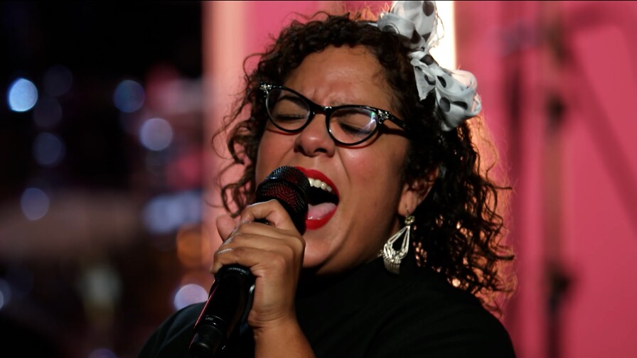 La Marisoul sings "Silver Thread and Golden Needles" | Still from "A Tribute to Linda Ronstadt at the Soraya" from "Southland Sessions"