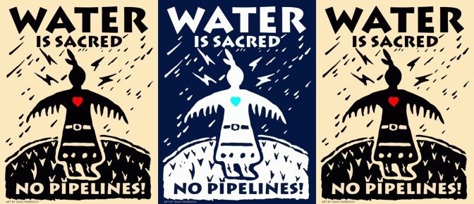 Thunderbird Woman opposes DAPL | Artwork: Isaac Murdoch