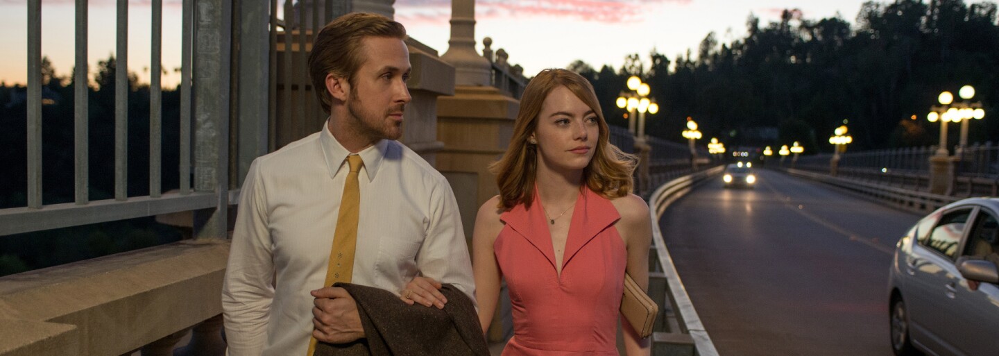 Emma Stone and Ryan Gosling star in "La La Land."