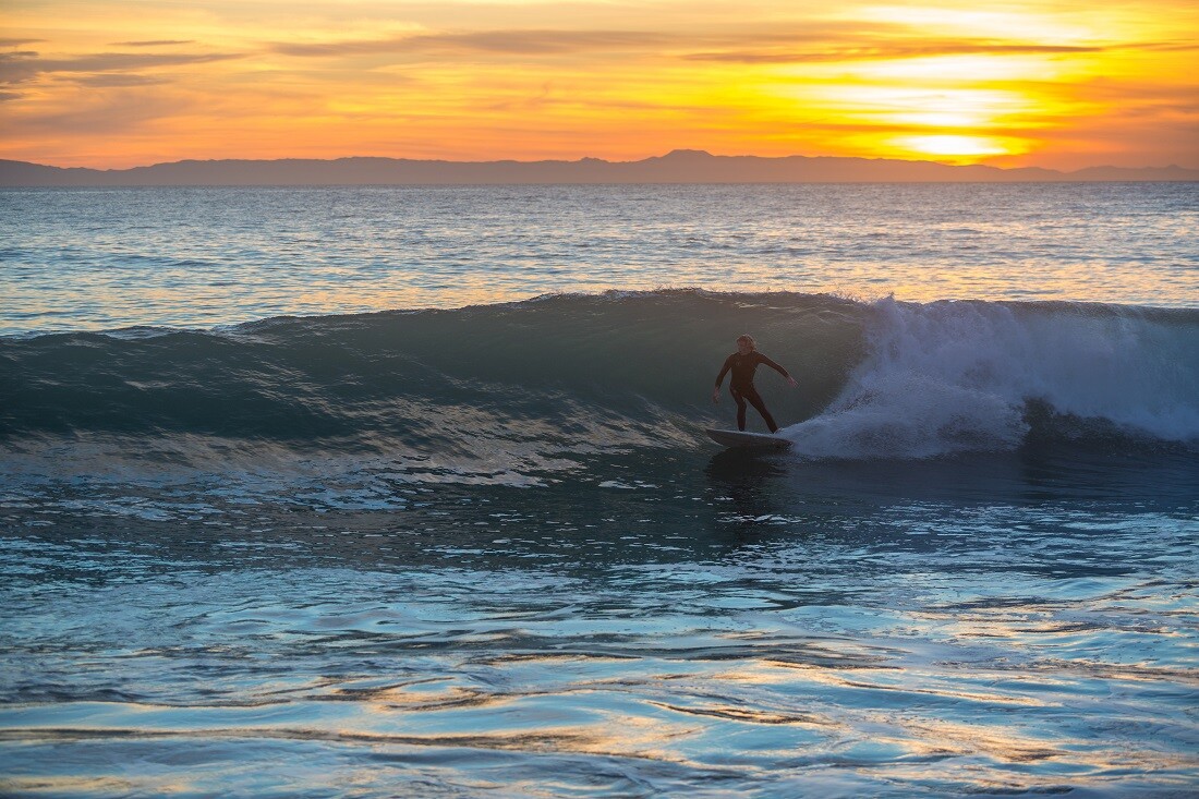 Surfer in Newport Beach