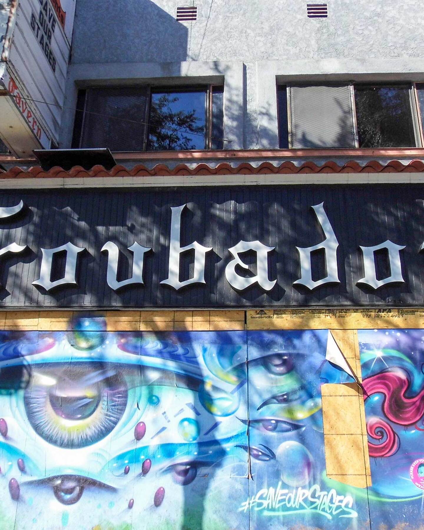 Exterior of the Troubadour in West Hollywood.