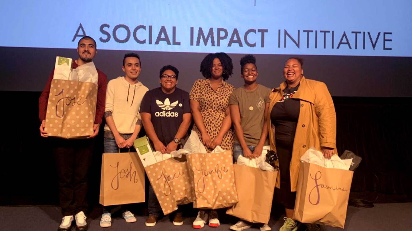 Youth Voices filmmakers onstage. | Anna Bitong