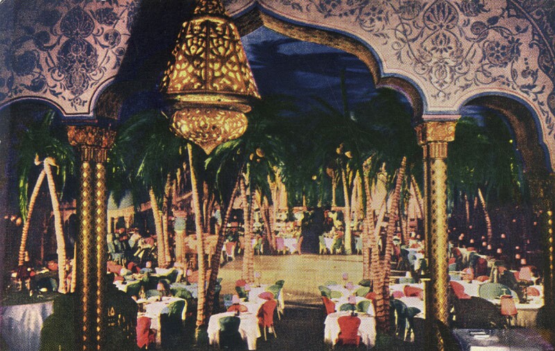 Undated postcard of the Ambassador's Cocoanut Grove nightclub