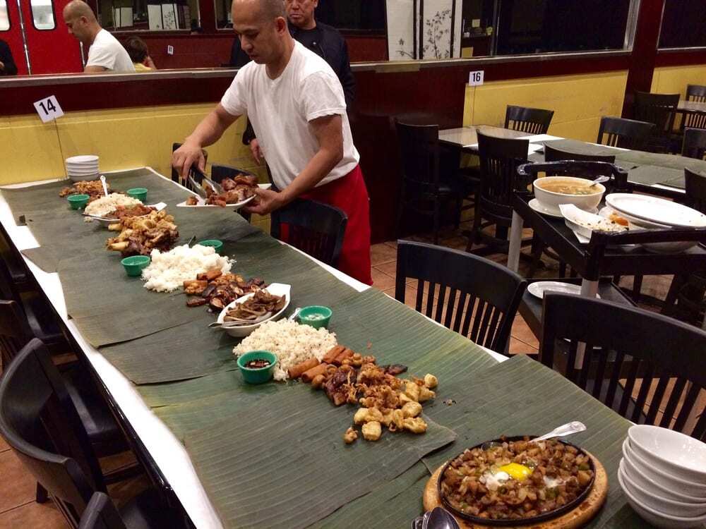 Kamayan dining at Bamboo Bistro | Dave A. From Yelp