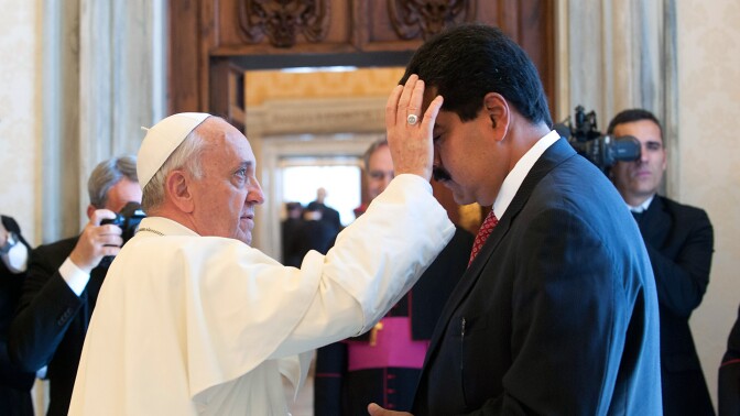 Pope Francis and Nicolas Maduro