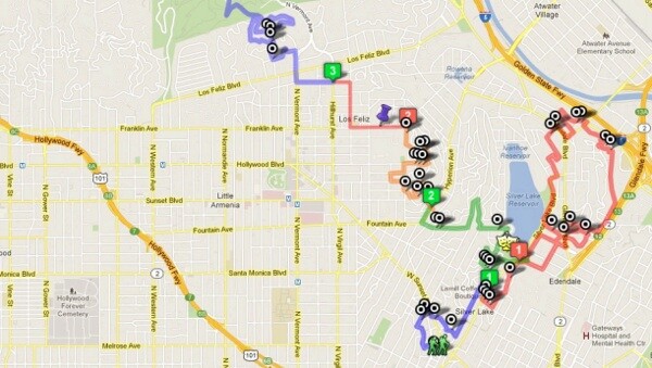 Detail of the route for day two