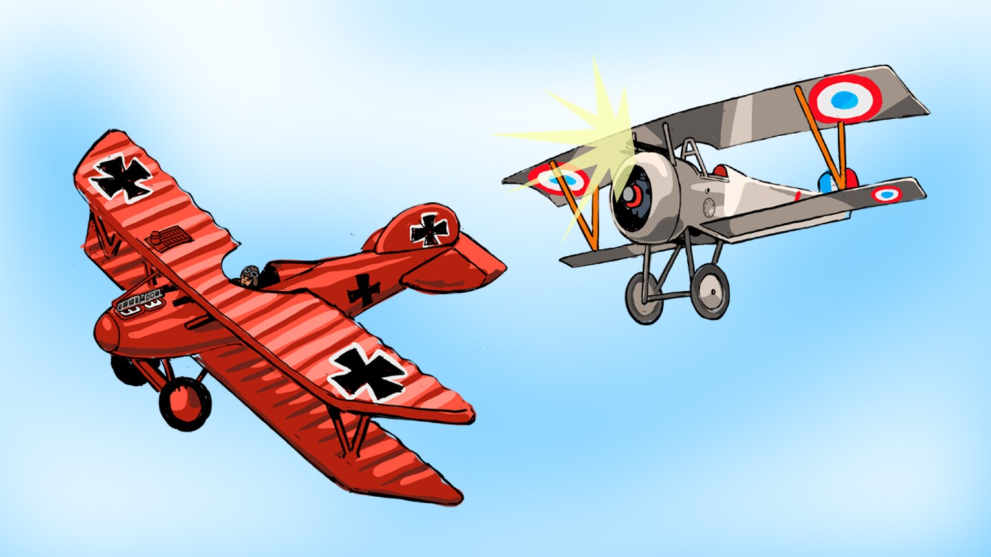 Two flying planes | Henry Cram
