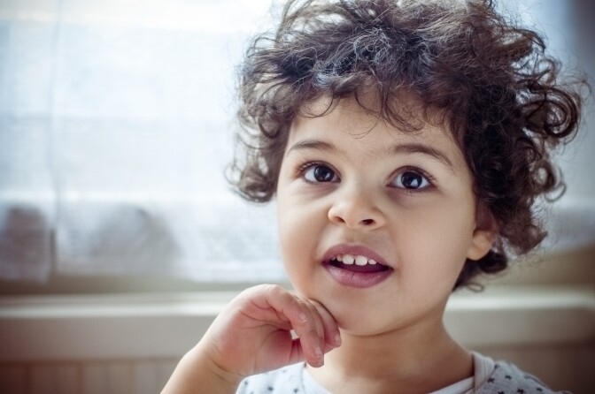 Cute Portrait Of smiling Child (3-4)