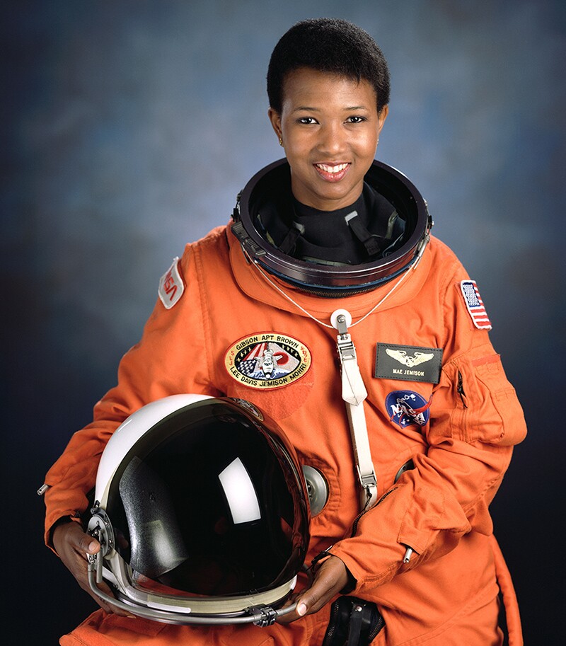 Astronaut Mae C. Jemison, M.D., mission specialist, in July 1992. | Flickr/NASA APPEL Knowledge Services/Creative Commons