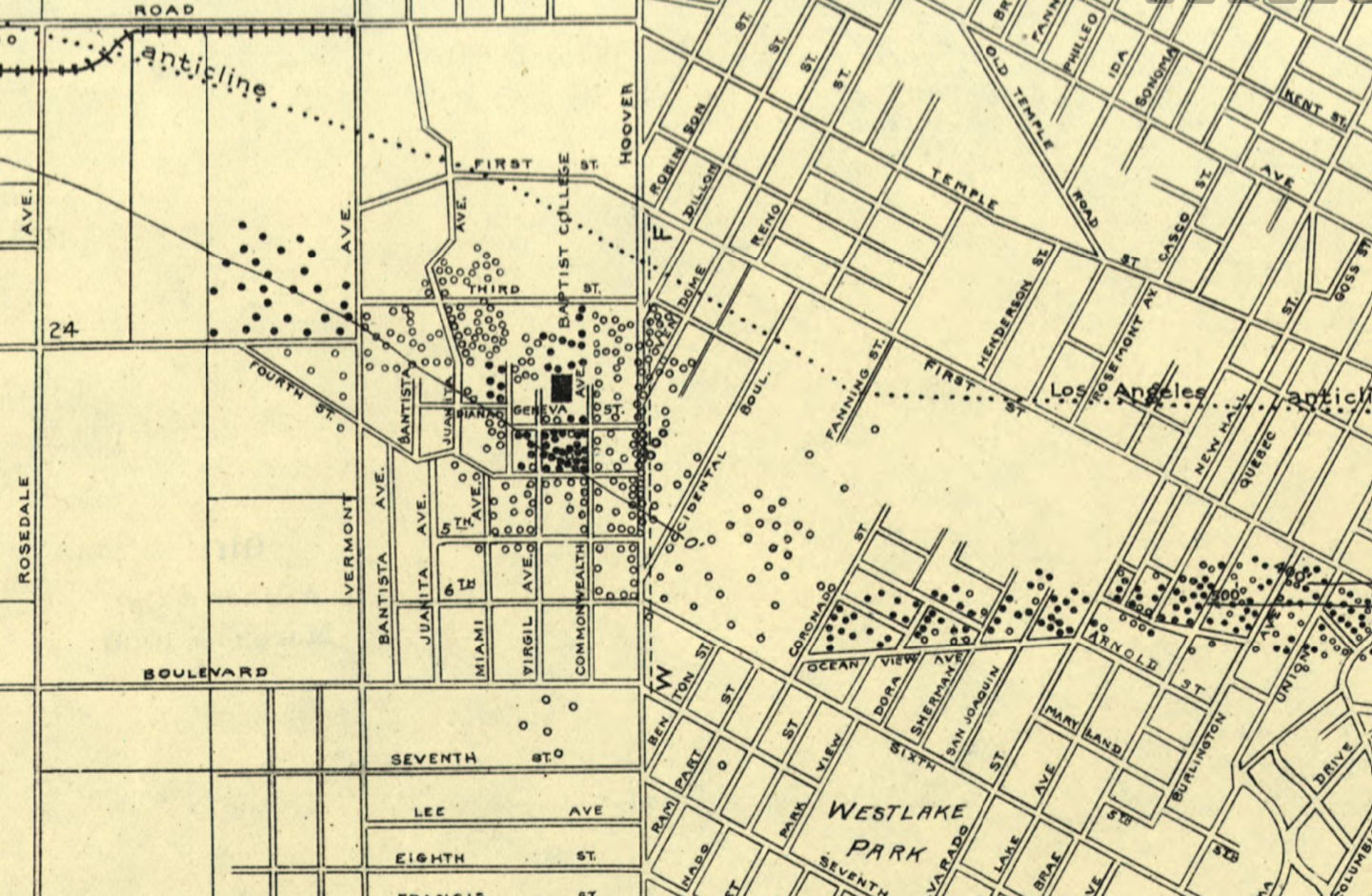Close up of the Los Angeles Oil Field