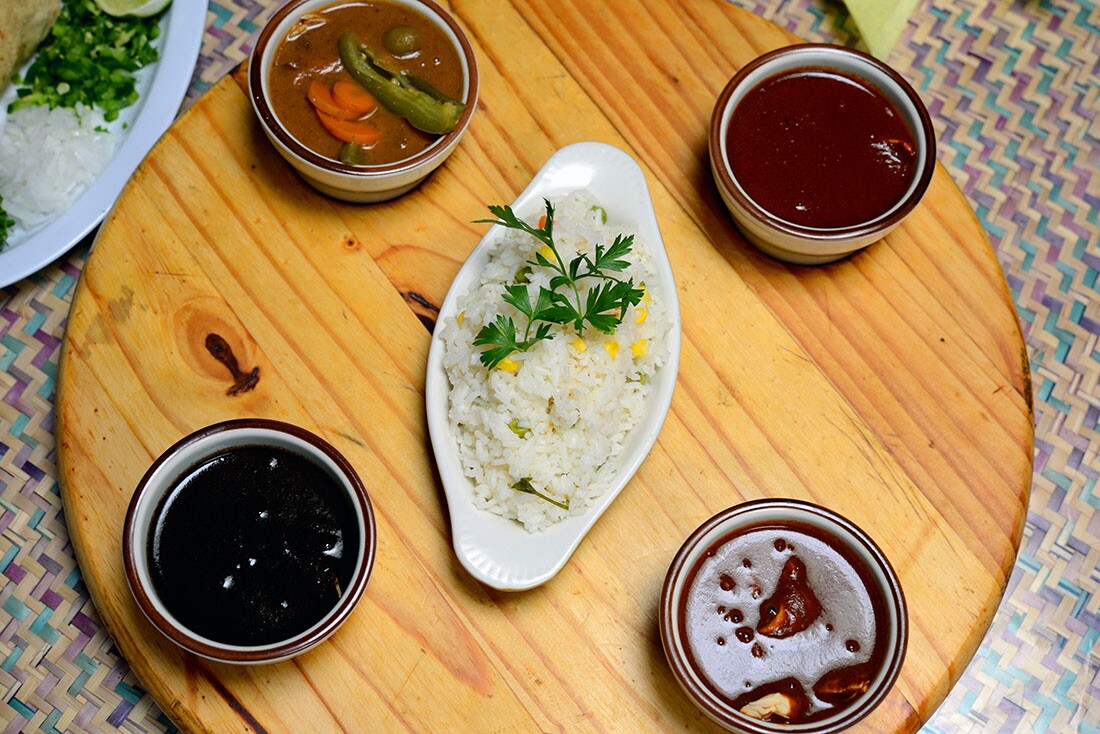 Mole samples at Guelaguetza | Courtesy of Guelaguetza