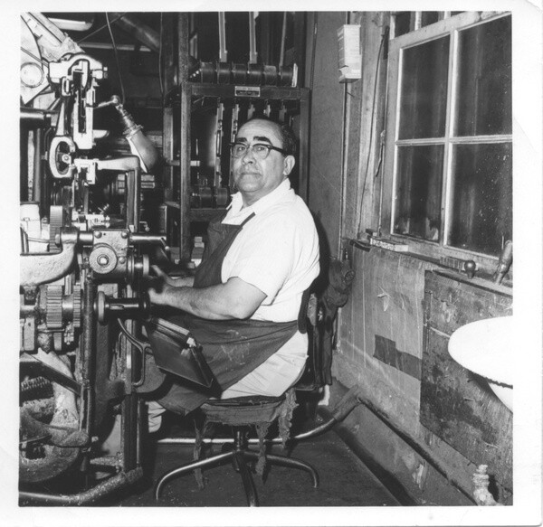 My grandfather loved being a linotypist