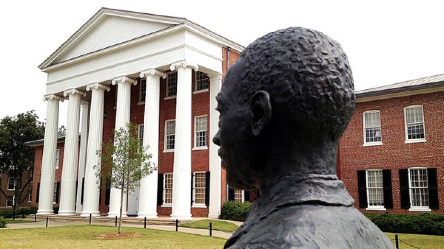 The statue of James Meredith at the University of Mississippi.
