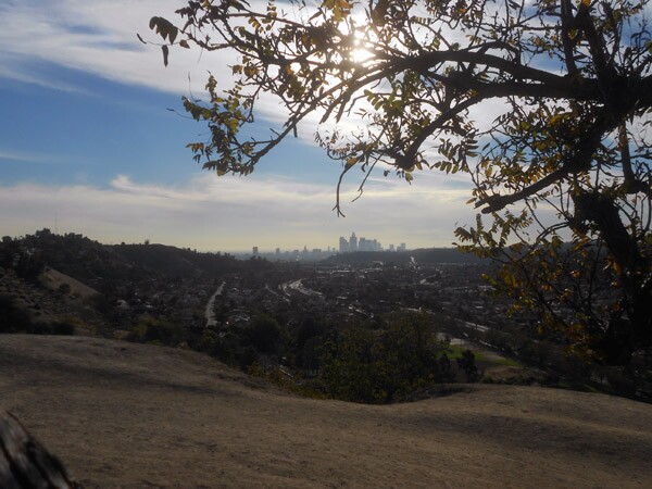 A view of downtown Los Angeles from Ernest E. Debs Regional Park.