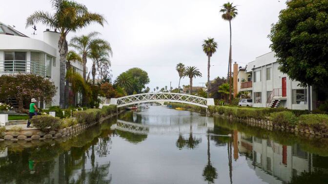 A footbridge over the Venice Canals | Sandi Hemmerlein