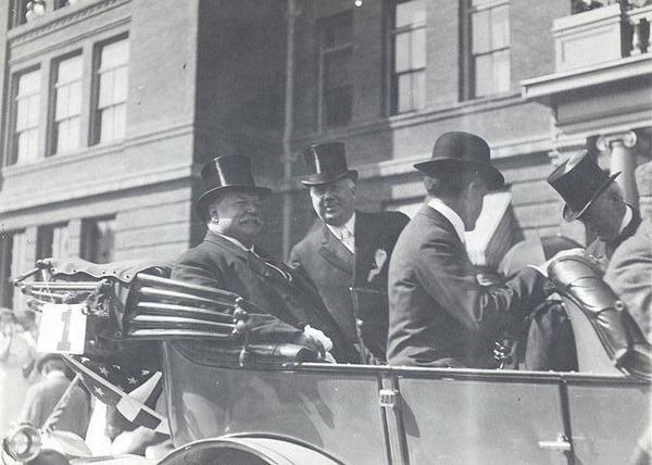 President Taft in front of the College of Arts and Letters. Speakers. President William Taft October 16, 1911.