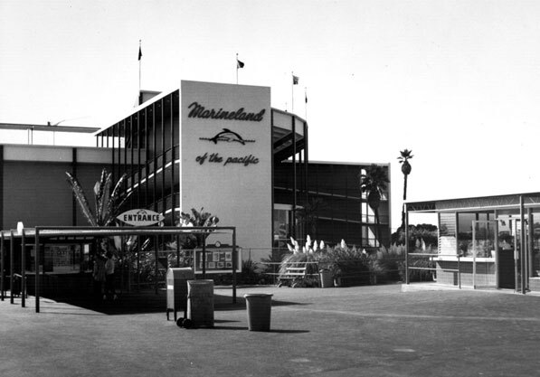 Main entrance to Marineland of the Pacific. Courtesy of the Dick Whittington Photography Collection, USC Libraries.