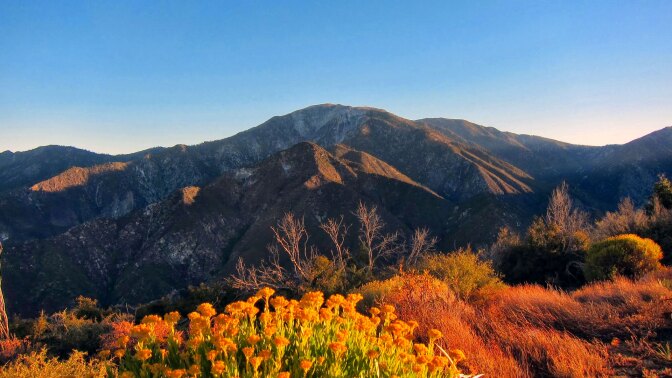 mount baldy at sunrise