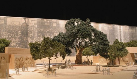 Gehry Partners model of the proposed Eisenhower Memorial.