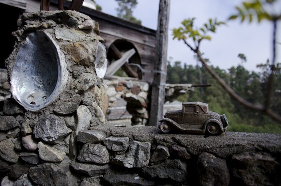 This toy truck is just one of the many whimsical details at Nitt Witt Ridge in Cambria. | Chris Daly.