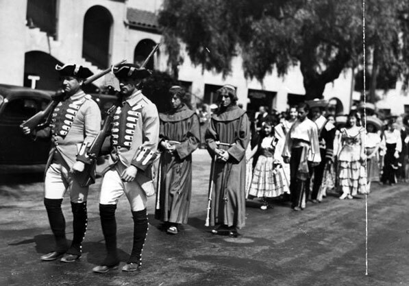 A 1936 re-enactment of the founding of Los Angeles. Courtesy of the Herald-Examiner Collection, Los Angeles Public Library.