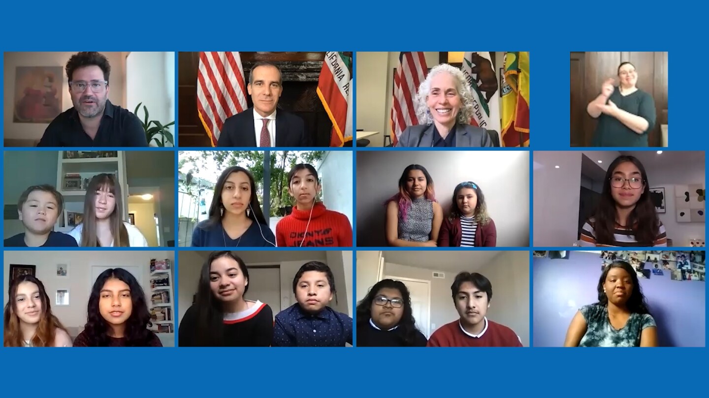 Still from "KCET Presents: Mayor Garcetti's Check-In: Young Angelenos."