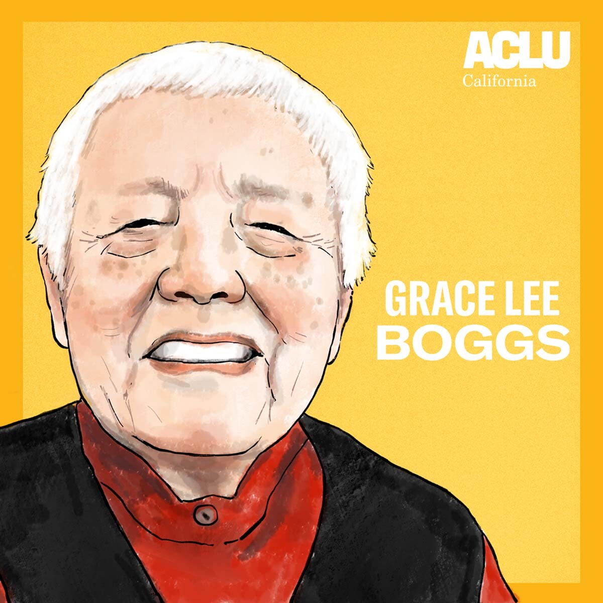 Portrait of Grace Lee Boggs | Audrey Chan, ACLU SoCal