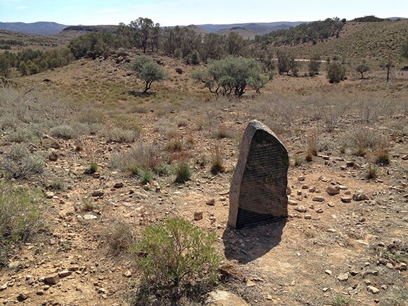 At the site of the Lichen Messiah in linear Australia.