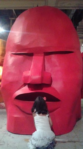 Giant head piñata for Giacomo Bufarini, a.k.a. RUN's gallery show at Howard Griffin | Courtesy of Piñata Design Studio