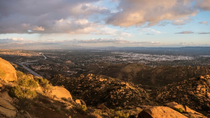 Looking over Los Angeles