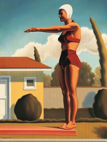 "Swim Party #3" by Kenton Nelson. | Image courtesy of the artist.