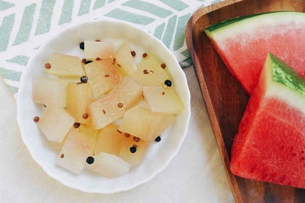 Fermented Watermelon Rind Pickles