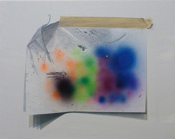 V&B (Alex Jacobs and Ellemieke Schoenmaker). quot;(Crisis of) Imagination,quot; 2014. Mixed media on canvas. 16 x20 in.