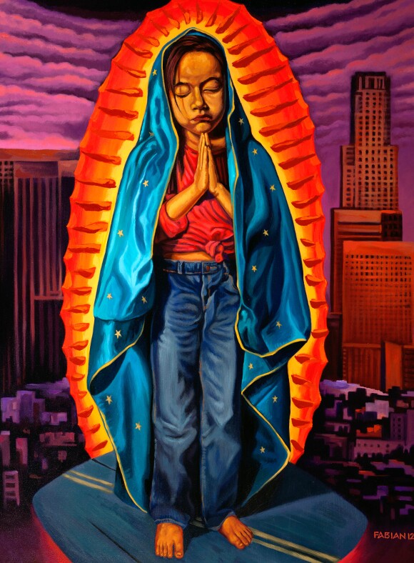 " Guadalupe and Malintzin: The Virgin and the 'Traitor'" by Fabian Debora, 2011. | Courtesy of the artist.