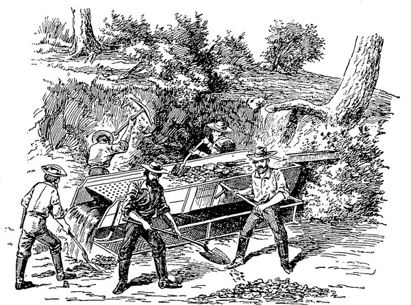 The Long Tom (top image) and the Quicksilver (above) were some of the modern technology employed in the search for gold on the San Gabriel River | Images: Courtesy of Los Angeles Public Library
